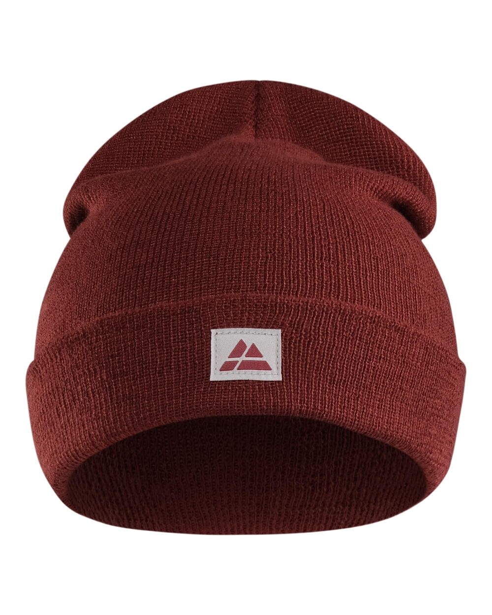 4336 Sustainable Classic Beanie & , Plain Kitted Hat, Red, One Size